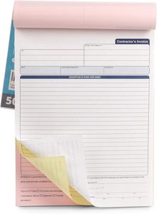 Carnets de factures et de reçus pour entrepreneurs, avec feuilles de factures vierges, 50 pages complètes, formulaires autocopiants en 3 feuillets avec copies carbonées - Product Image 2