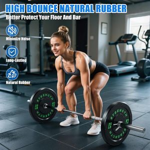 Factory Direct <b>Sales</b> Fitness Series Colorful Recycled Crumb Rubber Bumper Barbell <b>Weight</b> Plates in 5kg 10kg 15kg 20kg 25kg Sizes - Product Image 3