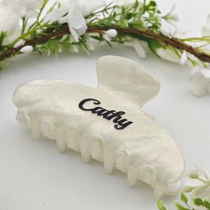 أزياء كورية متعددة الاستخدامات من Sheshares إكسسوارات شعر أكريليك مخصصة اسم مقاطع شعر - Product Image 4