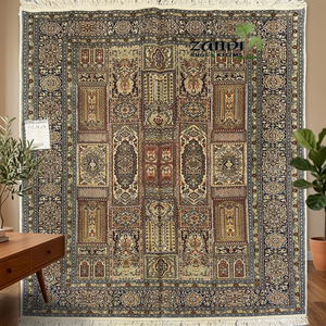 Alfombra de Lana Cachemira Hecha a Mano de Alta Calidad con Diseño Tradicional Anudada a Mano para Decoración de Interiores de Hogar u Oficina - Product Image 3