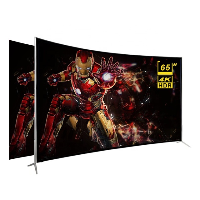 Curved Smart TV 65inch Wholesale Big Screen 4k HD LED Television