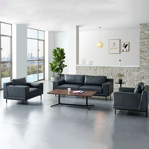 Set <span class=keywords><strong>Sofa</strong></span> Kantor Gaya Modern Bebas Bentuk dari Kulit untuk Area Resepsi Ruang VIP - Product Image 2