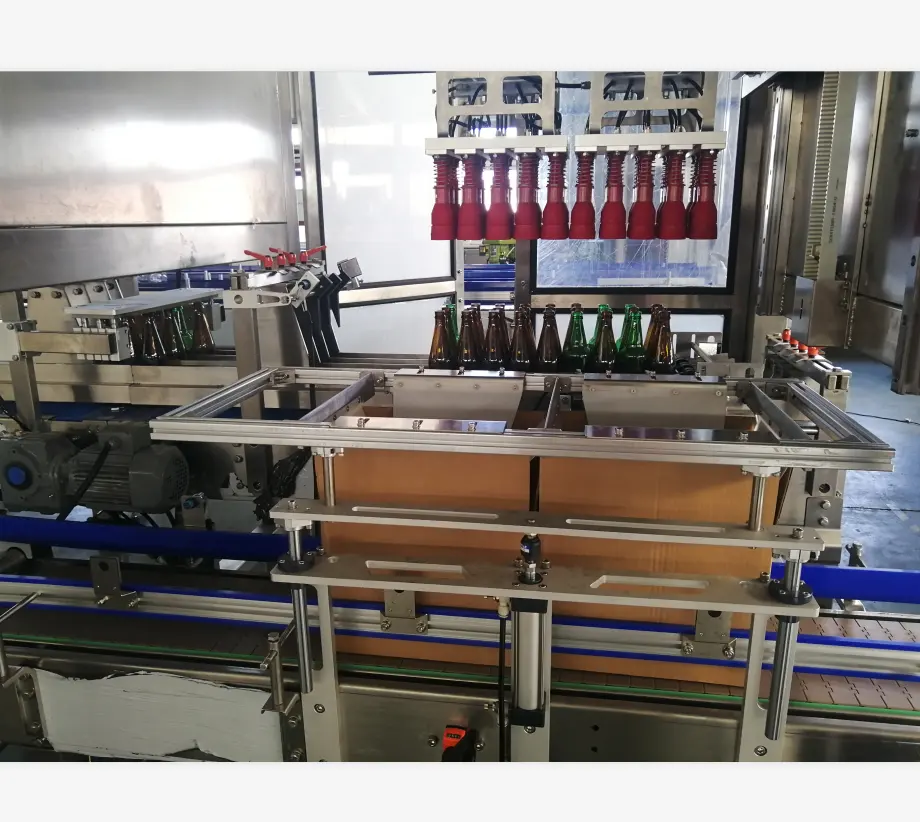 Automatische Roboter-Aufnahme flasche Top-Loading Carton ing Getränke flasche Blechdose Box Case Packing Machine