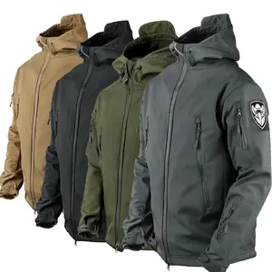 Uniforme de exterior para hombre, chaquetas tácticas de pista, Otoño Invierno, polar, mantener el calor, traje, abrigo de caza, chaqueta táctica impermeable para exteriores