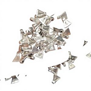 Breloques en laiton plaqué argent, finition plume, pendentifs feuille double face, fournitures de bijouterie en stock - Product Image 1