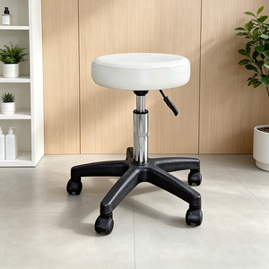 Chaise de barbier réglable en métal avec revêtement en cuir synthétique et système hydraulique pour salon commercial et barbier - Product Image 6