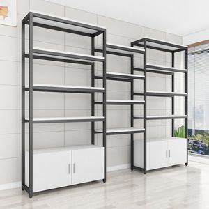 Étagère de présentation pour supermarché et magasin de proximité, meuble de rangement multi-niveaux double face en acier, simple et autoportant pour chaussures - Product Image 3