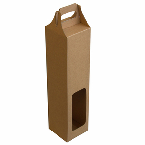 Respetuoso del medio ambiente de papel de Kraft de cerveza de vino portador 2 o 3 botellas portador caja - Product Image 4