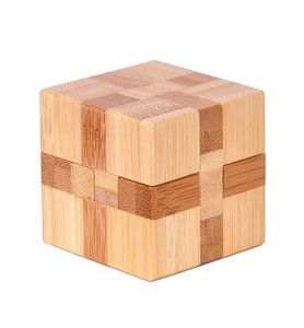 Coffret de casse-têtes en bambou naturel : Sphère Kongming Lock 3D, <span class=keywords><strong>cube</strong></span> de réflexion, <span class=keywords><strong>jouet</strong></span> d'entraînement logique pour enfants, cadeau - Product Image 4