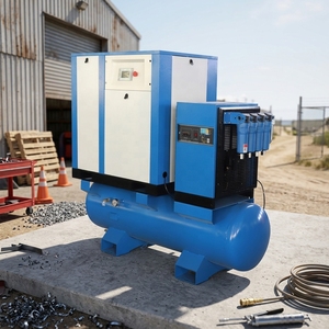 Compresseur d'<span class=keywords><strong>air</strong></span> à vis rotatif à connexion directe, alimentation CA, 22 kW, 37 kW, 7,5 kW, 55 kW, ensembles complets avec réservoir et sécheur d'<span class=keywords><strong>air</strong></span>, vente chaude en usine - Product Image 3