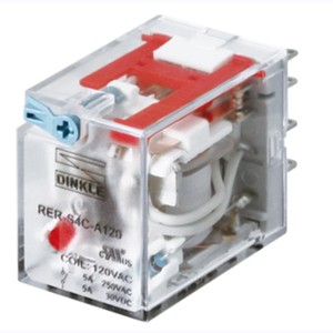 Relé Dinkle Rer S4c D24 24Vdc 2No, Relé Electromagnético Industrial Miniatura para Uso General - Product Image 2