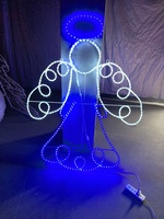 Luz LED Decorativa para Exteriores con Motivo de Ángel, Ahorro de Energía, para Decoración Navideña y de Jardín, Clasificación IP65