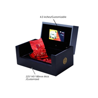 Personnalisé 2.4 4.3 5 7 10 Pouces En Cuir LCD Vidéo Boîte Cadeau Vidéo Brochure Boîte Lcd Affichage Vidéo Numérique Voeux Musique Coffrets Cadeaux