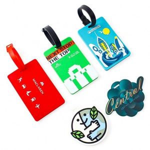OEM Custom Soft 2D Anime Silicone PVC Luggage <b>Tag</b> Cute Fashion Letter Logo <b>Name</b> Travel <b>Tag</b> - Product Image 1