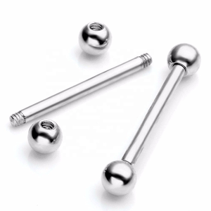 Barre de <span class=keywords><strong>piercing</strong></span> vibrante pour la <span class=keywords><strong>langue</strong></span> en titane G23 à filetage externe - Product Image 1