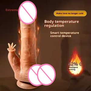 Vente en gros de vibromasseur réaliste en silicone avec contrôle de température intelligent, té<span class=keywords><strong>l</strong></span>écommande par application, chauffage, jouet sexuel <span class=keywords><strong>pour</strong></span> femmes, certifié CE - Product Image 3