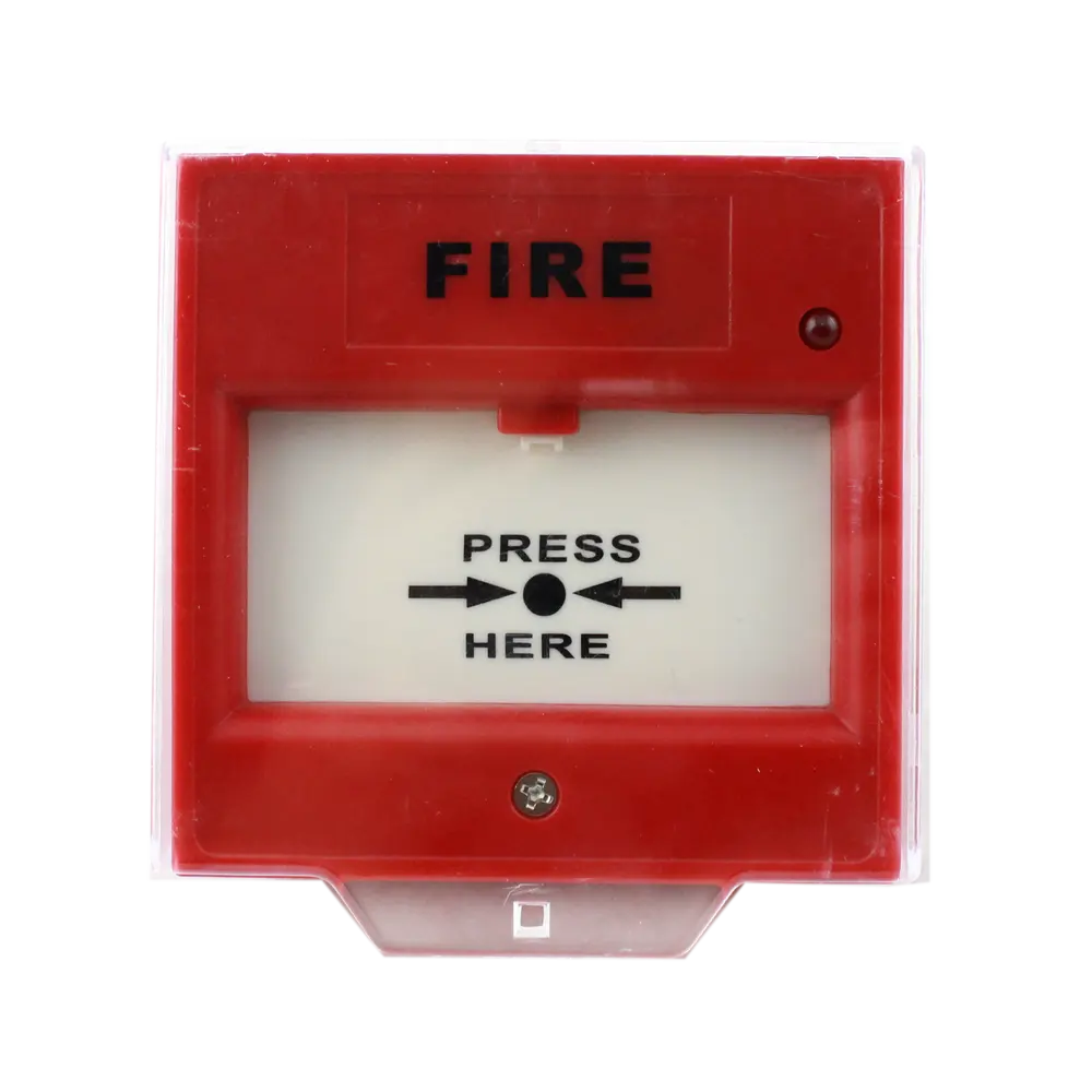 Alarme de incêndio de quebra de vidro 24v, ponto de chamada manual de emergência