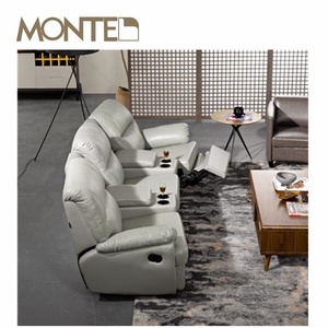 Ensemble de canapés fonctionnels classiques en cuir Montel Canapé moderne de luxe pour le salon - Product Image 3