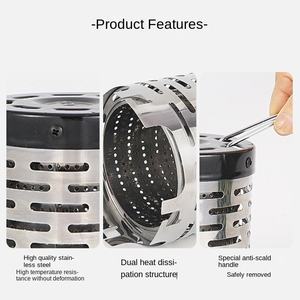 موقد تدفئة صغير للاستخدام الخارجي، مدفئ يدوي للنزهات، سخان من الفولاذ المقاوم للصدأ للخريف والشتاء - Product Image 5