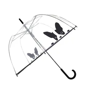 קידום מכירות שקוף מטרייה פסטל Pvc ברור קטן סין ילדים מטריות הגשם