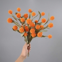 Vente en gros usine – Fleur artificielle d'allium à 6 têtes de 42 cm, pompon de 4 cm, faux globe en soie pour mariage, fleuriste, approvisionnement en vrac
