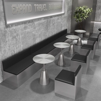 Chaise de salle à manger de style industriel, meubles pour restaurant et café avec cadre en acier inoxydable