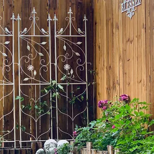 Fil métallique de treillis de jardin végétal rustique pour fleurs et vignes grimpantes en plein air