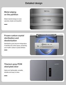 Réfrigérateur à portes françaises 516L Frestec, sans givre, à technologie Inverter, économe en énergie, pour usage domestique en cuisine - Product Image 3