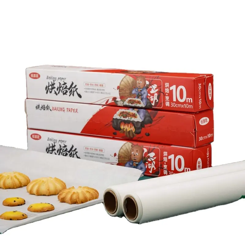 Rouleau de papier d'emballage des cookies antiadhésifs, pièces, de taille personnalisée, pour la cuisson des aliments
