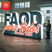 Lettres gonflables géantes personnalisées, lettres gonflables 3D, modèle de mots gonflables, panneau publicitaire gonflable pour la promotion de la marque