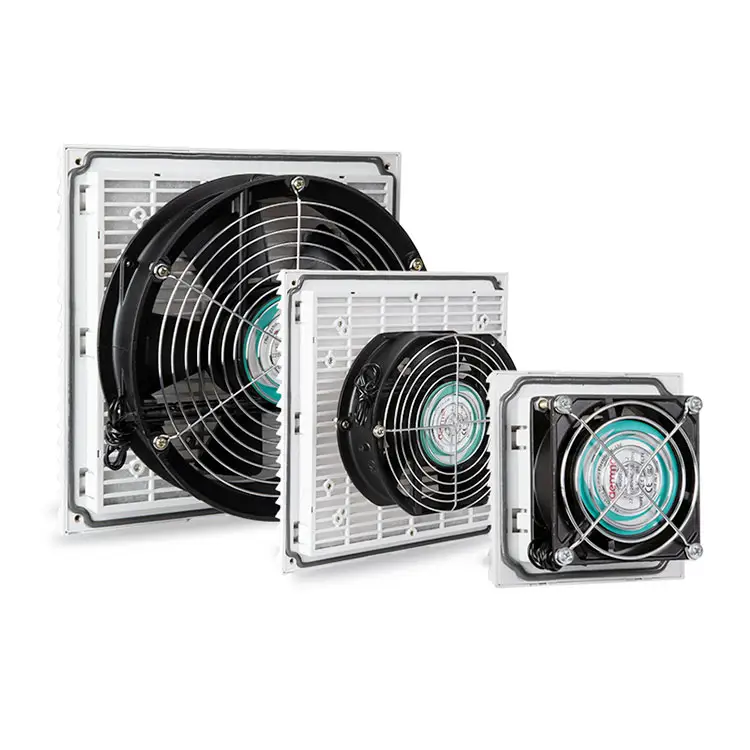 CE onaylı 148.5x148.5mm Inline Fan filtre AC/DC Fan filtresi 65-85m3/h havalandırma sistemi Fan filtresi