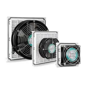 CE Approved 148.5x148.5mm Inline Fan with Filter AC/DC Fan Filter 65-85m3/h Ventilation System Fan Filter