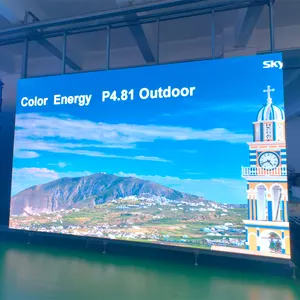 אנרגיה צבעונית חיצונית עמיד למים 500x500 מ "מ הוביל קיר וידאו חוצות p4.8 הוביל