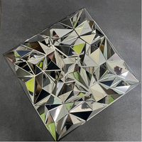 Panneaux muraux 3D de luxe de haute qualité, effet miroir brillant doré argenté, à coller, fabriqués en Chine