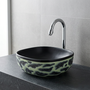 Évier de cuisine en céramique rectangulaire à poser, lavabo décoratif en céramique avec motif floral, articles sanitaires décoratifs d'Inde - Product Image 5