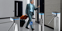 Tourniquet d'entrée et de sortie à carte entièrement automatique trépied à jetons pour toilettes pour zones à fort trafic