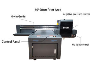 طابعة UV مسطحة أوتوماتيكية 60 سم A1 24 بوصة 6090 مع رأس طباعة I3200 XP600 TX800 <span class=keywords><strong>2</strong></span> <span class=keywords><strong>3</strong></span> للطباعة المباشرة على حافظات الهواتف الكريستالية الشفافة - Product Image 3