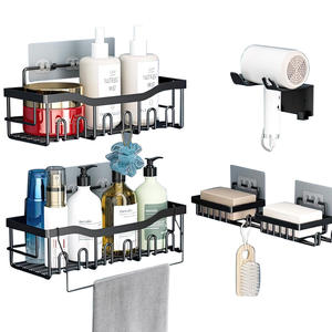 Organizador de Baño Flotante Autoadhesivo de Esquina, 2/3/4/5/6 Unidades, 24Hocl, Estantes para <span class=keywords><strong>Ducha</strong></span> <span class=keywords><strong>sin</strong></span> Taladrar, Precio Bajo - Product Image 2