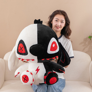 Coussin personnalisé en peluche super douce, motif <span class=keywords><strong>elfe</strong></span> noir de dessin animé, avec rembourrage en coton PP pour le soulagement du stress - Product Image 3