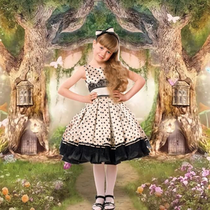 Fondo de foto de hadas de jardín encantado Tema de primavera Bosque de cuento de hadas Selva para bebé Niña Niños Fotografía Fiestas Papel - Product Image 4