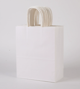 Sacs en papier kraft recyclé personnalisés pour la vente à emporter, les courses, impression flexo classique pour les expositions, les supermarchés, les promotions - Product Image 6