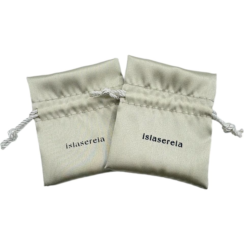 7x8cm Custom Logo Premium Satin Silk Mini Drawstring Pouch for Rings ...