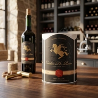 Etiquetas Personalizadas para Botellas de Vino, Café, Whisky y Vodka, Negras, Impermeables, Autoadhesivas, de Papel, con Relieve en Dorado, en Rollo, para Bebidas