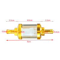 Nouveau filtre à essence en alliage d'aluminium CNC de 8 mm avec interrupteur pour moto, VTT, Dirt Bike, Pit Bike - Accessoires moto