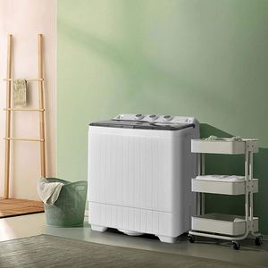 Lavadora de Doble Tambor de Acero Inoxidable Eléctrica Semiautomática de Carga Superior Ajustable con Interfaz en Inglés para Uso Doméstico - ¡Gran Oferta! - Product Image 3