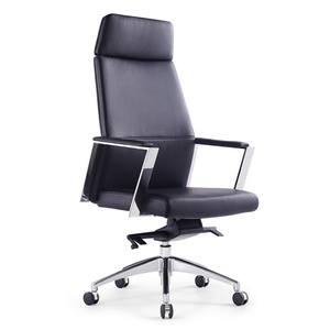 Chaise de bureau en cuir rouge rose, mobilier de bureau Dubaï - Product Image 5