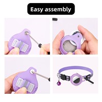 Collier pour chat AirTag anti-perte avec clochette réfléchissante et support de protection, collier de suivi de sécurité pour chats et chatons
