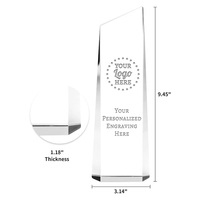 Trofeo de Cristal Transparente Grabado Personalizado, Premio Grande de Honor para Fútbol, Baloncesto, Deportes, Fútbol Americano, Competiciones Deportivas