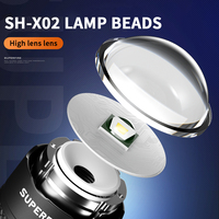 Linterna LED SUPERFIRE Mini de Aleación de Aluminio, Impermeable, Recargable por USB, 240M de Alcance, Zoom Ajustable, Compacta, EDC