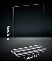 Cadre de présentation de table en plastique transparent 10x15cm (4x6 pouces) en PS, support promotionnel multi-scénarios pour prix et menus